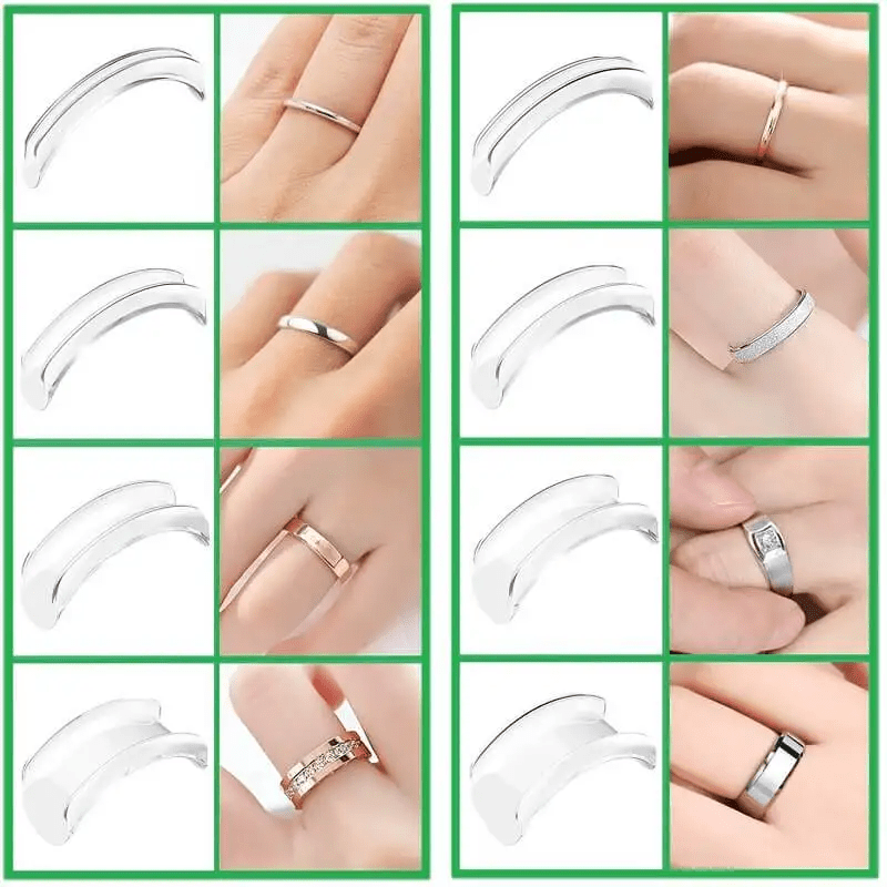 Ajusteurs Invisibles de Taille de Bague 8 Pièces 📏