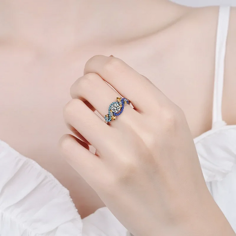 LORIELE - Bague Harmonie Astrale en Argent Sterling 925 - Diamant Moissanite 1 Carat 💎