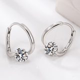 Boucles d'oreilles Chic Xmiral plaqué Or 18 Carats - Diamant 1 Carat 💎