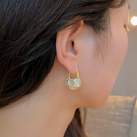 Boucles d'Or Perlées Lustré Plaqué Or 18 Carats🦪