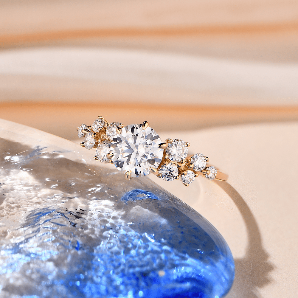 Bague Solitaire Célestine Plaqué Or - Diamant Moissanite 1 Carat 💎