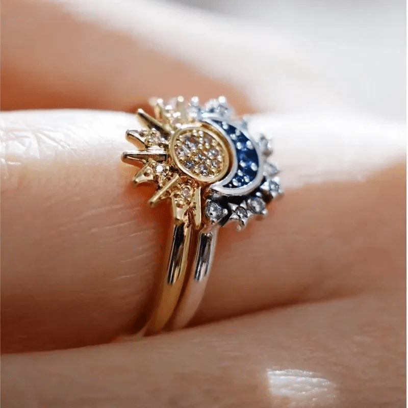 Bagues de promesse Éclipse 🔮🌟 Or & Argent