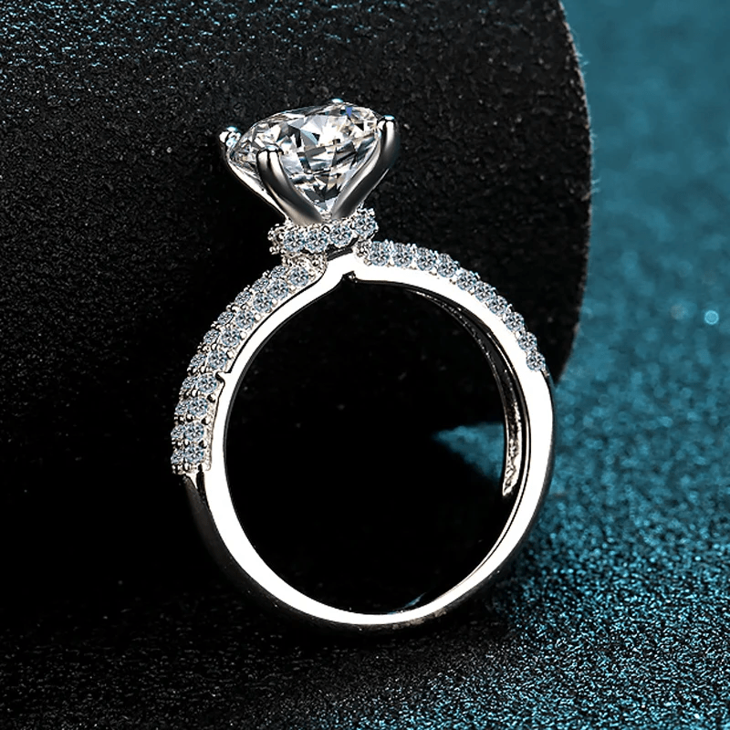 Bague Solitaire Cascade de Diamant  En Argent Sterling 925 - Diamant Moissanite 1 Carat 💎Loriele™