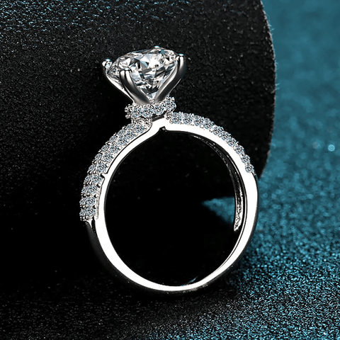 Bague Solitaire Cascade de Diamant  En Argent Sterling 925 - Diamant Moissanite 1 Carat 💎Loriele™