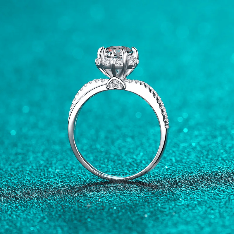 Bague Solitaire  Union Diamantée En Argent Sterling 925 - Diamant Moissanite 1 Carat 💎Loriele™