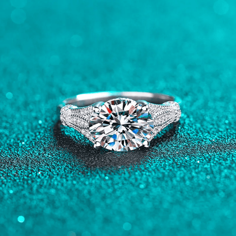 Bague Solitaire Éclat Divin En Argent Sterling 925 - Diamant Moissanite 1 Carat 💎Loriele™