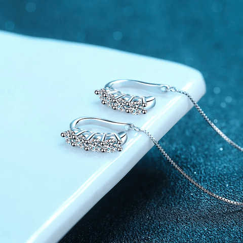 Boucles D'oreilles Chaine d'argent