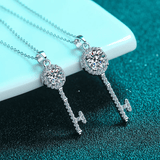 Pendentif klefki en Diamant Moissanite 💎 - Argent Sterling 925 Loriele™