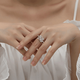 LORIELE - Bague Lumière Intertissée en Argent Sterling 925 - Diamant Moissanite 1 Carat 💎