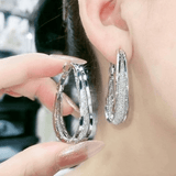 Boucles d'oreilles en maille tissée ✨ Plaqué Or 18 Carats