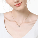 Collier Victoria Or Rose - Diamant Moissanite 1 Carats💎Loriele™