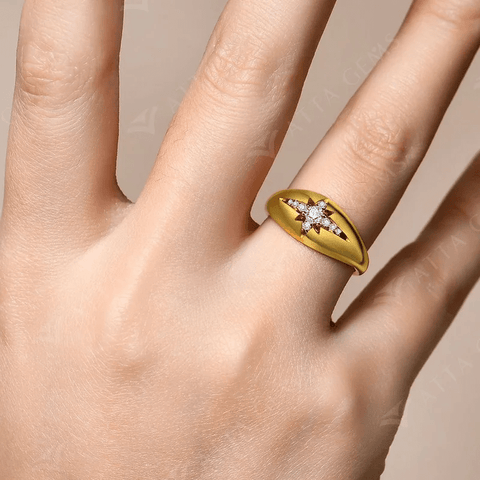 LORIELE - Bague de Fiançailles Aurea Lux en Or 18K - Diamant Moissanite 1 Carat 💎