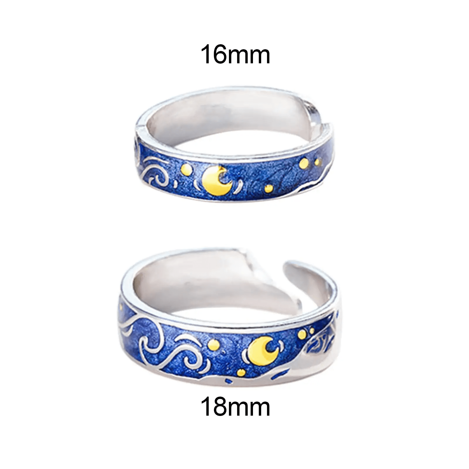 Bagues de promesse Ciel d'Azur en Argent Sterling 925 🌠