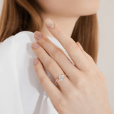 Bague Sylphide Eclat Rosé 🦋 - Diamant Moissanite 1 Carat 💎
