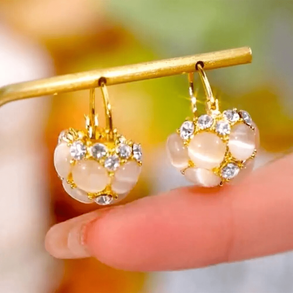 Boucles d'Or Perlées Lustré Plaqué Or 18 Carats🦪