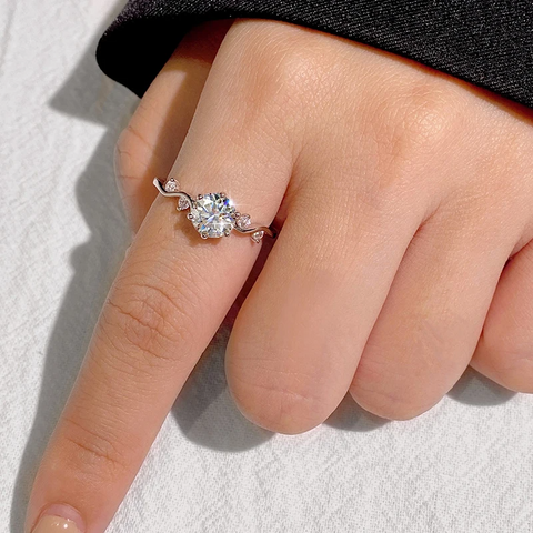 Bague Solitaire Clarté d’Hespéris en Argent Sterling 925 - Diamant Moissanite 1 Carat 💎