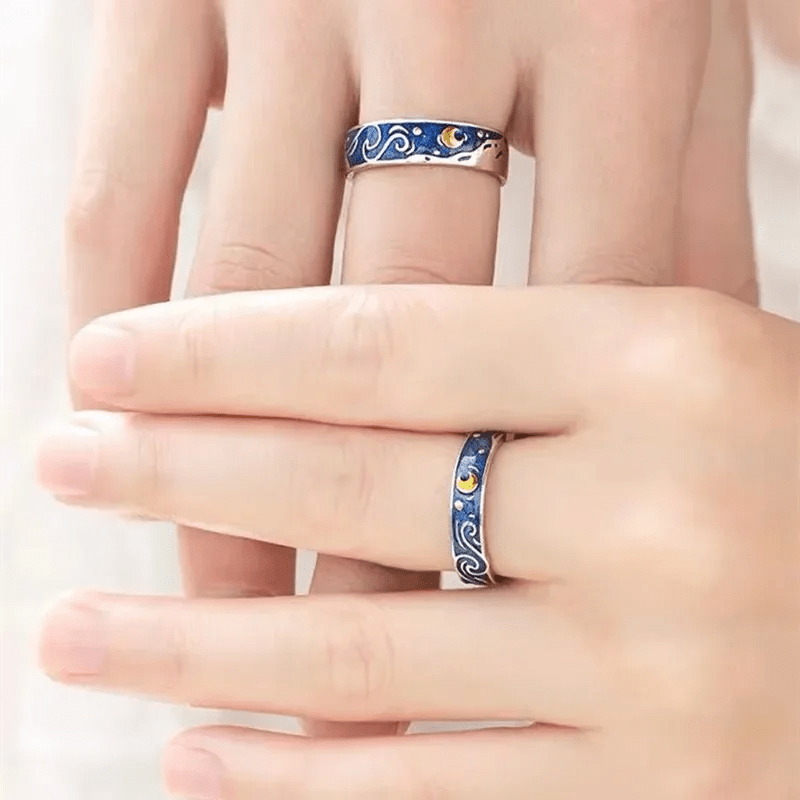 Bagues de promesse Ciel d'Azur en Argent Sterling 925 🌠