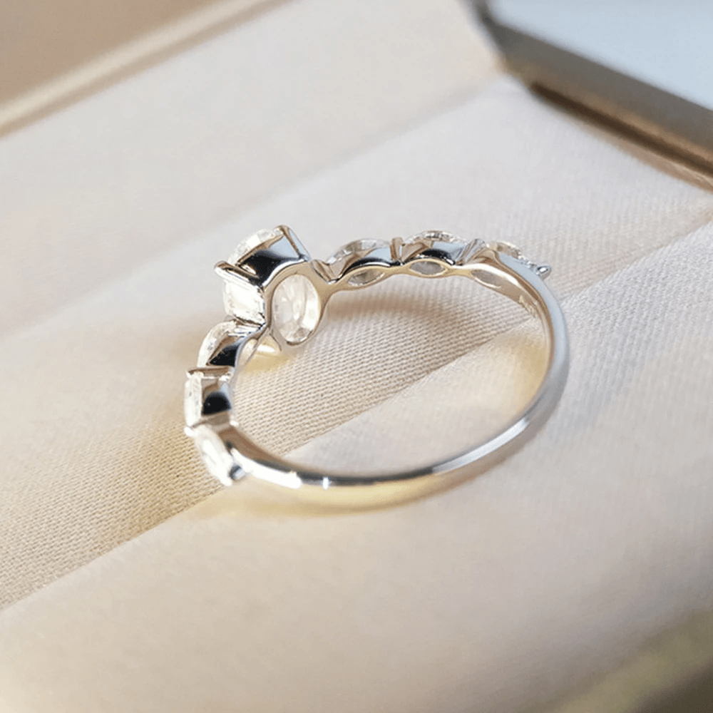 Bague d'éternité Aurore en Argent 925 - Diamant Moissanite 1 Carat 💎