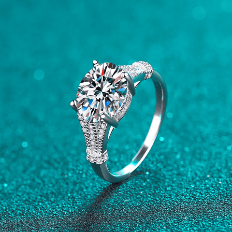 Bague Solitaire Éclat Divin En Argent Sterling 925 - Diamant Moissanite 1 Carat 💎Loriele™
