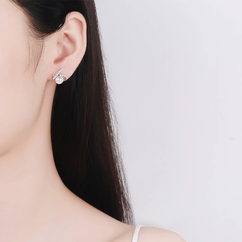 Boucles d'oreilles Perle de Freya's en Argent Sterling 925 Loriele™