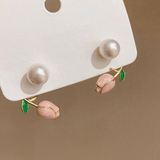 Boucles d'oreilles Fleur de Tulipe Plaqué Or 18 Carats - Loriele™