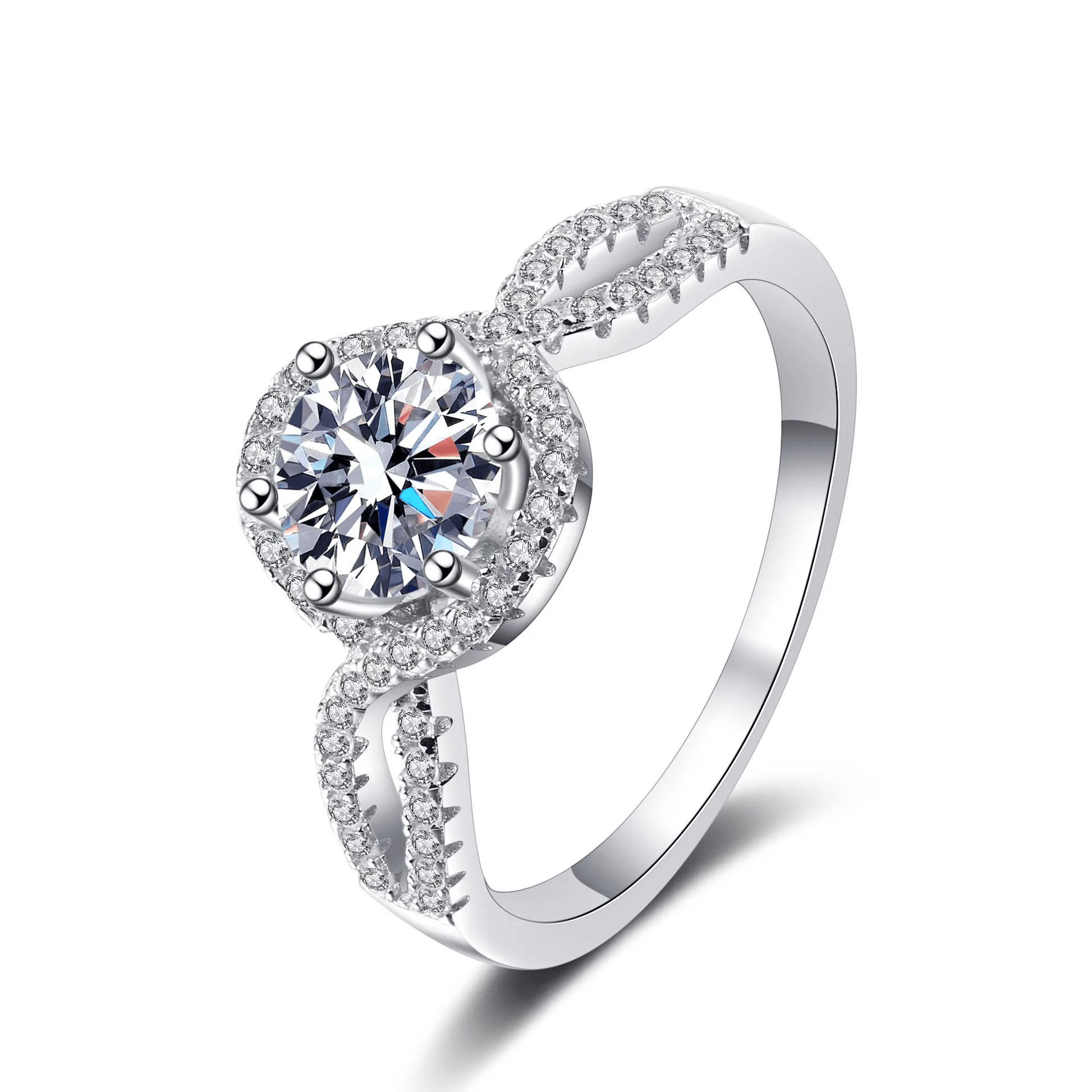 Bague Solitaire Élégance Éternelle en Argent Sterling 925  - Diamant Moissanite 1 Carat 💎Loriele™