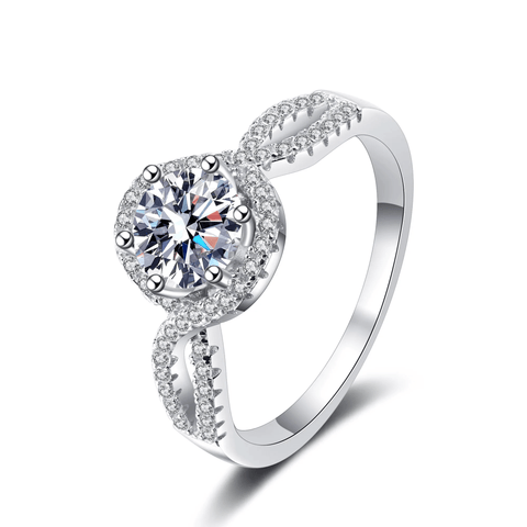 Bague Solitaire Élégance Éternelle en Argent Sterling 925  - Diamant Moissanite 1 Carat 💎Loriele™
