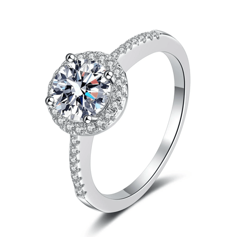 Bague Solitaire Scintillant En Argent Sterling 925 - Diamant Moissanite 1 Carat 💎Loriele™