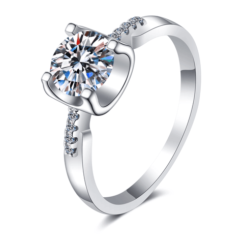 Bague Solitaire  Antares Aurore En Argent Sterling 925 - Diamant Moissanite 1 Carat 💎Loriele™