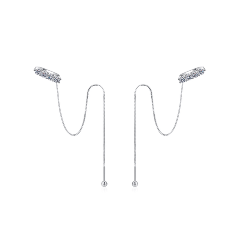 Boucles D'oreilles Chaine d'argent