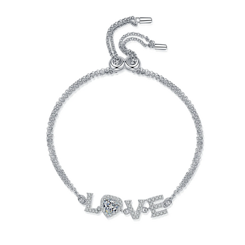 Love Blissful Bracelet in 925 Sterling Silver with Moissanite Diamonds 💎