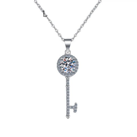 Moissanite diamanten Klefki-hanger 💎 - 925 sterling zilver Loriele™