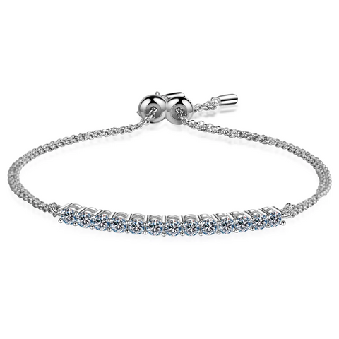Astral Allure Bracelet in 925 Sterling Silver with Moissanite Diamonds 💎