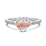 Bague Ruban Cœur de Cristal - Diamant Moissanite 1 Carat 💎