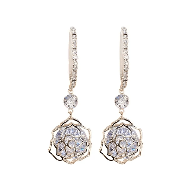 Boucles d'oreilles Rose de Crystal 🔮