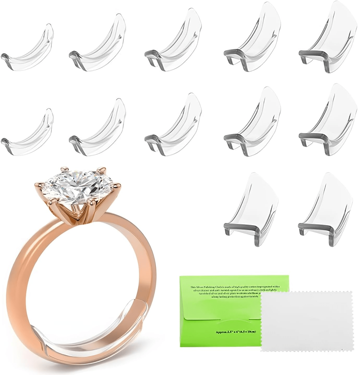 Ajusteurs Invisibles de Taille de Bague 8 Pièces 📏