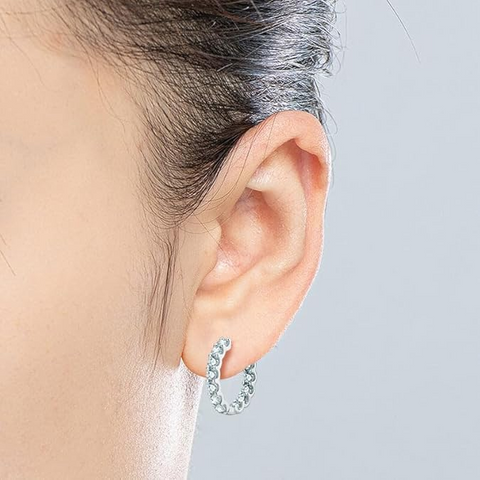 Boucles d'oreilles Créoles Diane Cristalline - Diamant Moissanite 1 Carat 💎