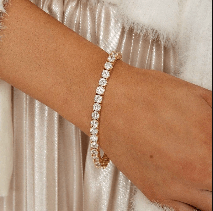 Bracelet Léonora Lapis en Argent sterling 925 - Diamant Moissanite 1 Carat 💎