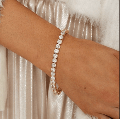 Bracelet Léonora Lapis en Argent sterling 925 - Diamant Moissanite 1 Carat 💎