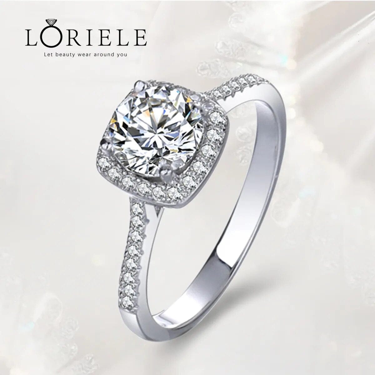 Bague Halo Callista En Argent Sterling 925 - Diamant Moissanite 1 Carat 💎