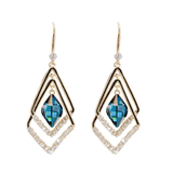 Boucles d'oreilles saphir en losange💃 la tendance du moment✨