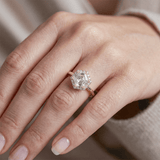 Bague Cristal Hexagonal - Diamant Moissanite💎