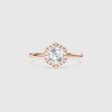 Bague Cristal Hexagonal - Diamant Moissanite💎