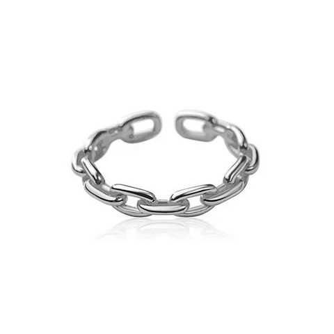 Bague Ajustable en maillons d'ore - LORIELE