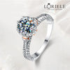 Bague Solitaire Amour Infini En Argent Sterling 925 - Diamant Moissanite 1 Carat 💎