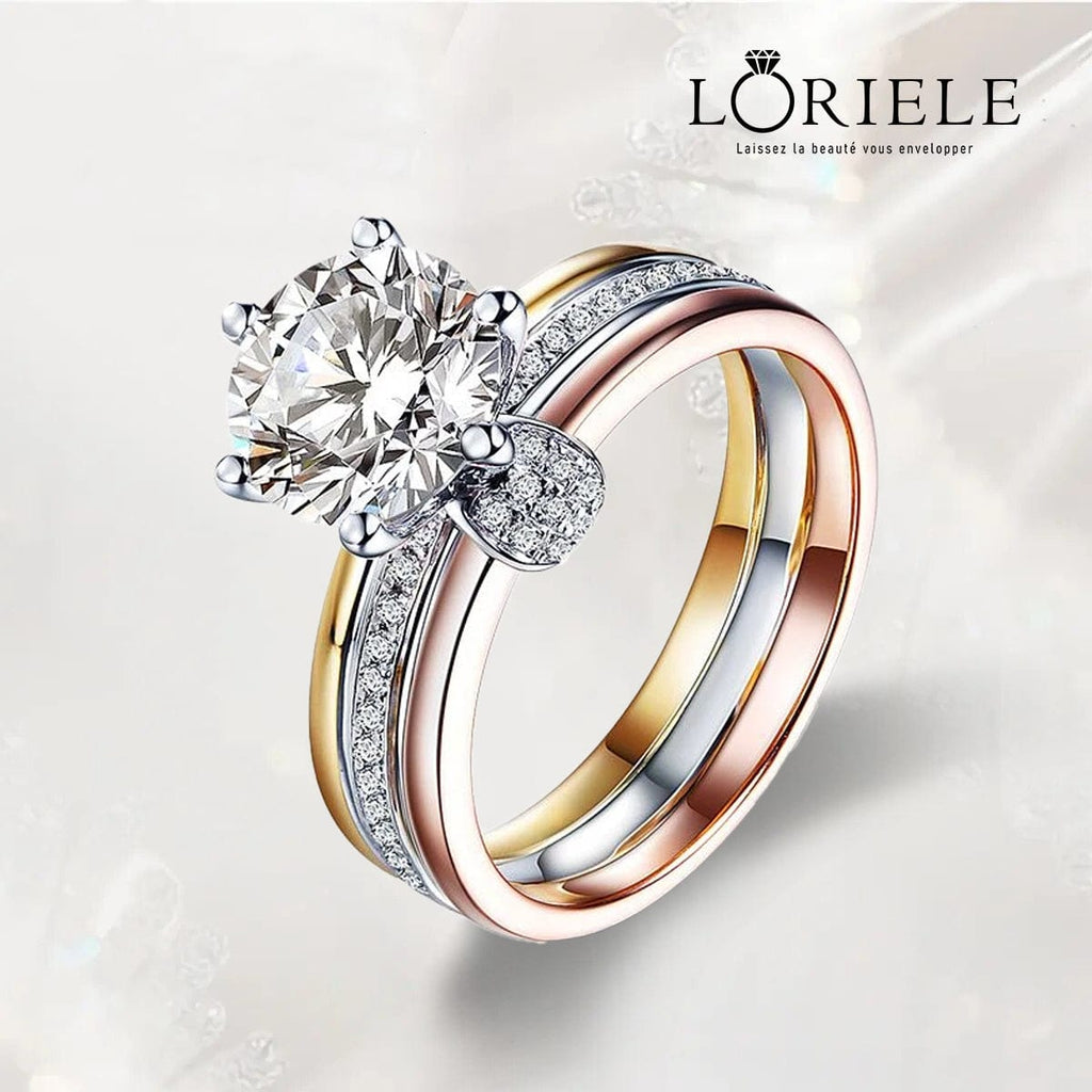 Bague solitaire Athéna Plaqué Or & Argent 925  - Diamant Moissanite 1 Carat 💎