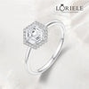 Bague Cristal Hexagonal - Diamant Moissanite💎