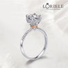 Bague Solitaire pavé Éclat d'Aphrodite Argent Sterling 925 - Diamant Moissanite 1 Carat 💎