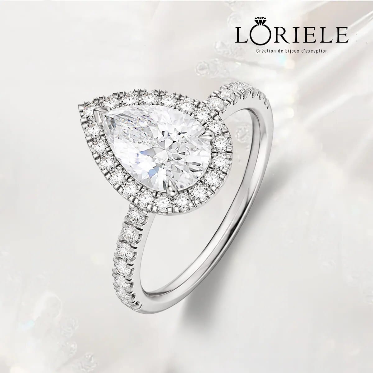 Bague Goutte de Lune - Diamant Moissanite💎