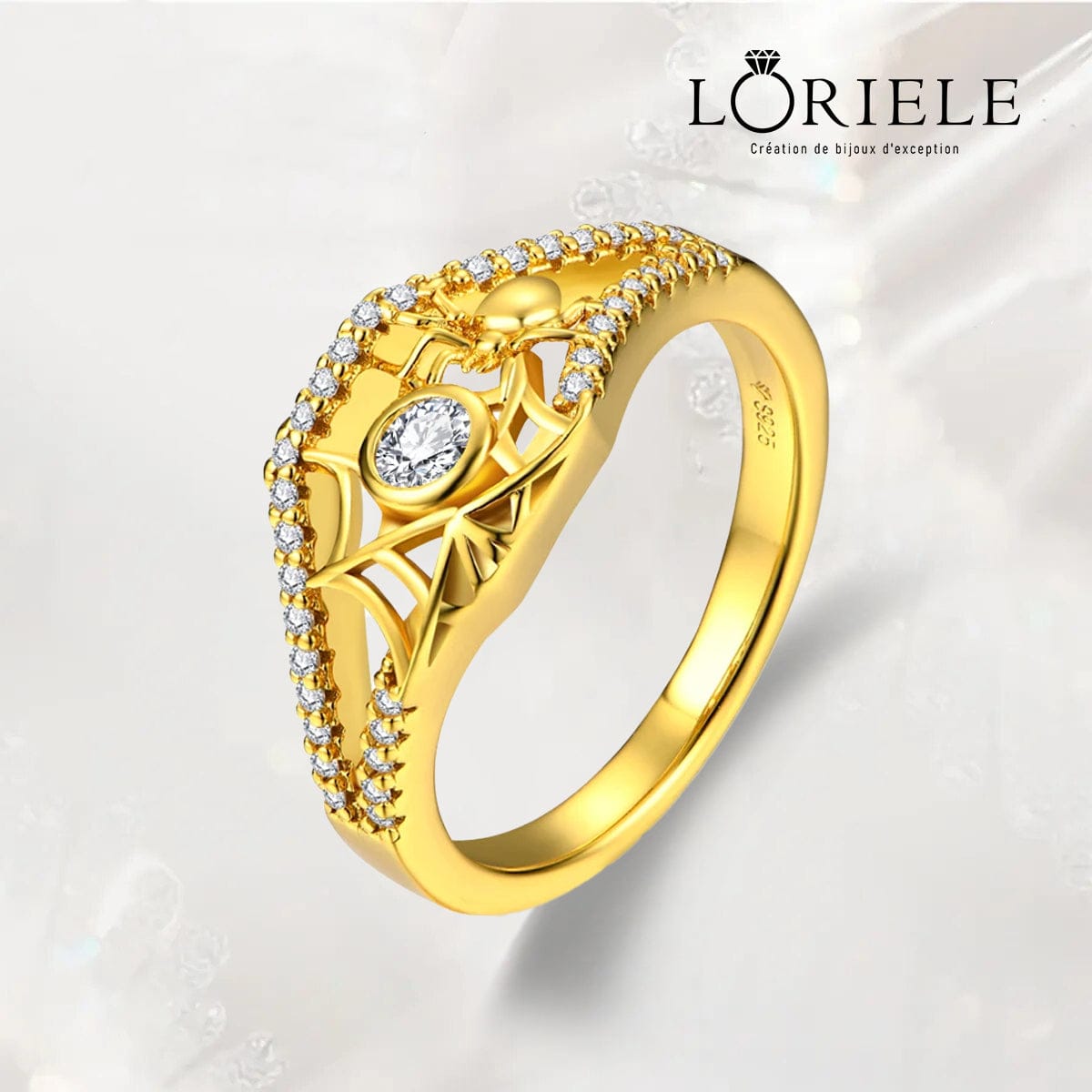 Bague LORIELE - La Tisseuse d’Or - Diamant Moissanite 1 Carat 💎